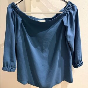 Babaton Off-Shoulder Top in Teal Blue